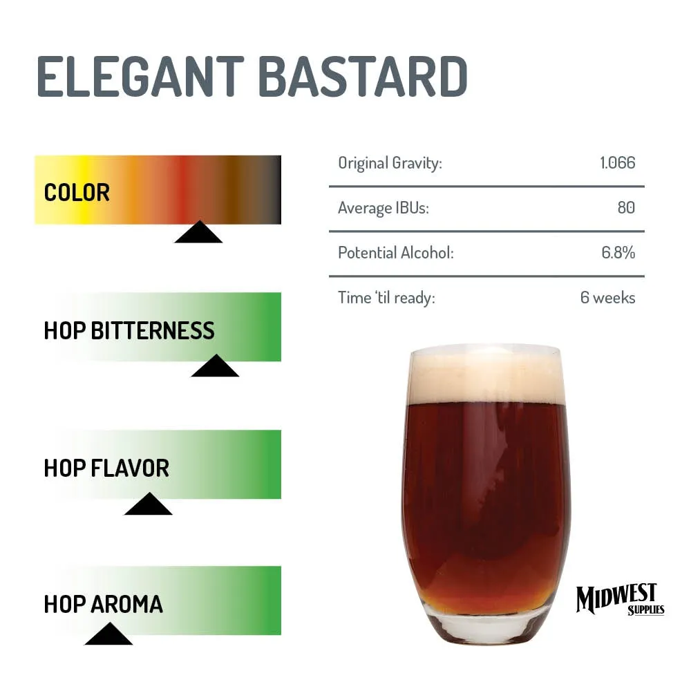 Arrogant Bastard Clone - Elegant Bastard Ale Beer Recipe Kit