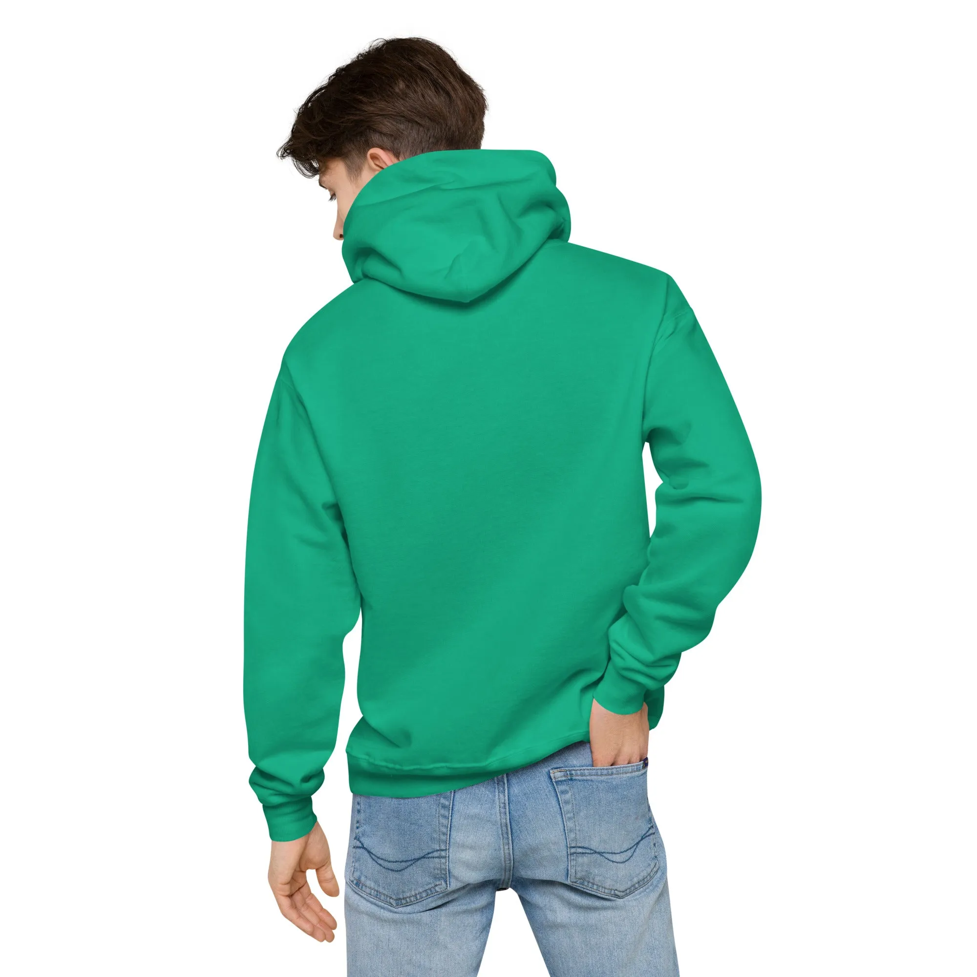 Atlas White Embroidered Unisex Fleece Hoodie