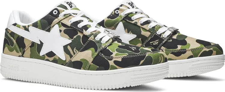 Bapesta Low ABC Camo Sneakers, Green