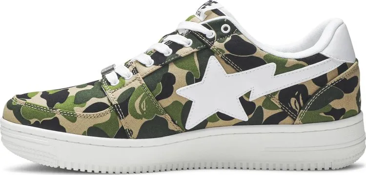 Bapesta Low ABC Camo Sneakers, Green