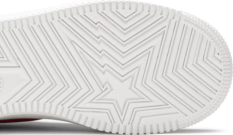 Bapesta Low White Shark Face Sneakers, white