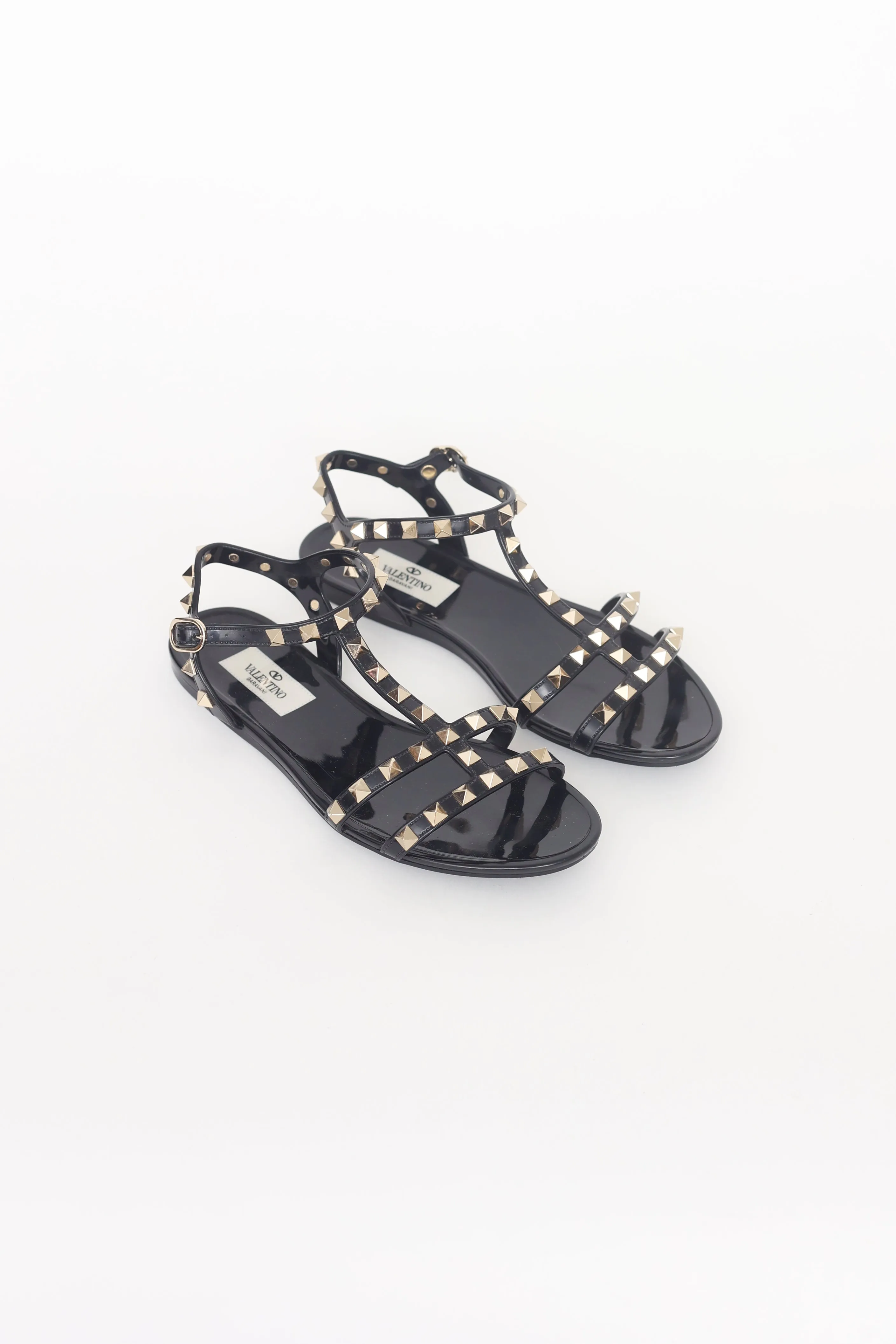 Black Rockstud Jelly Sandal