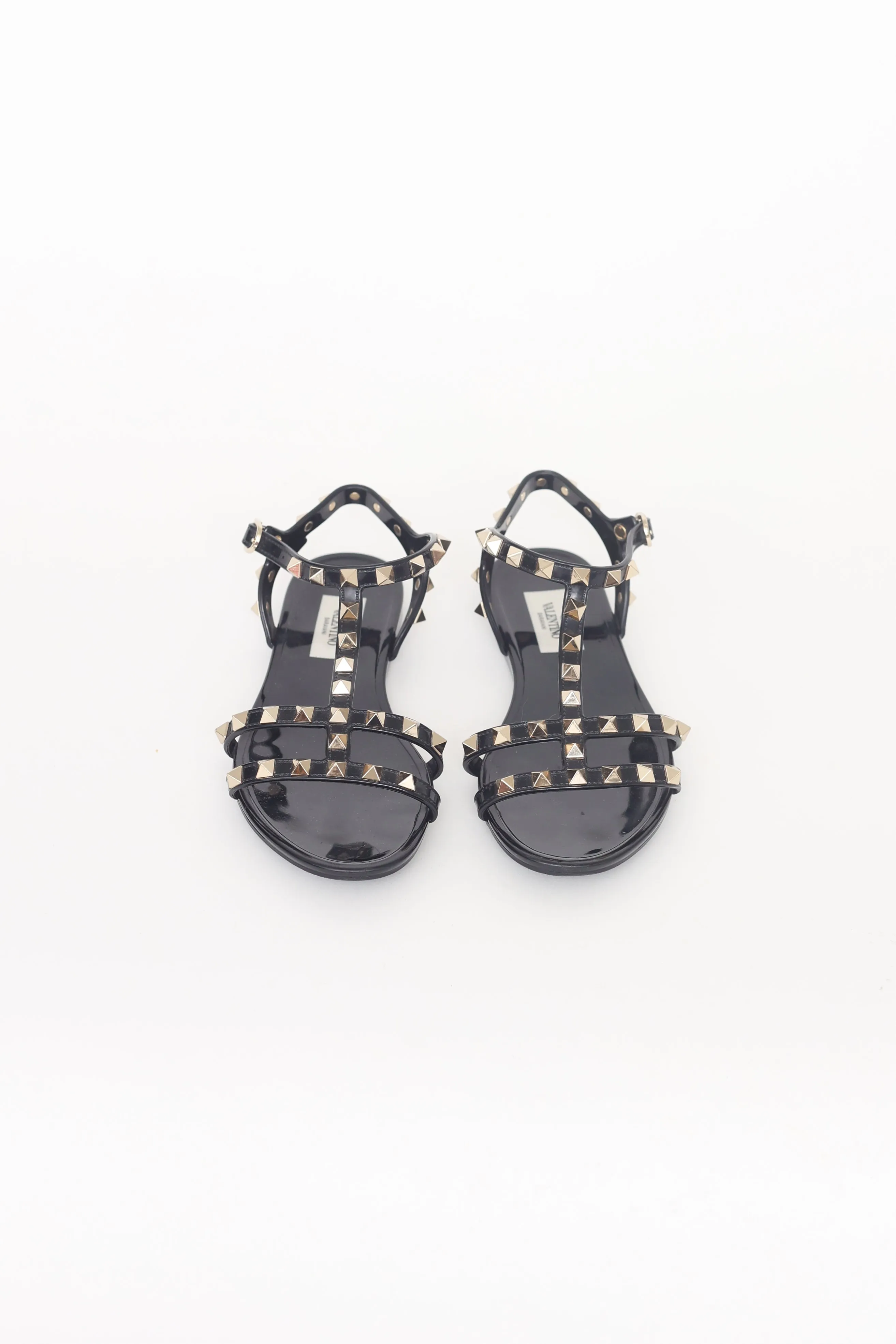 Black Rockstud Jelly Sandal