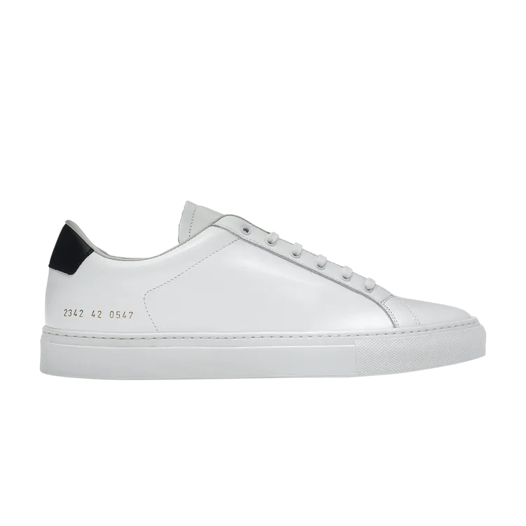 Common Projects Retro Low White Black Sneakers