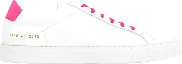 Common Projects Retro Low White Pink Sneakers