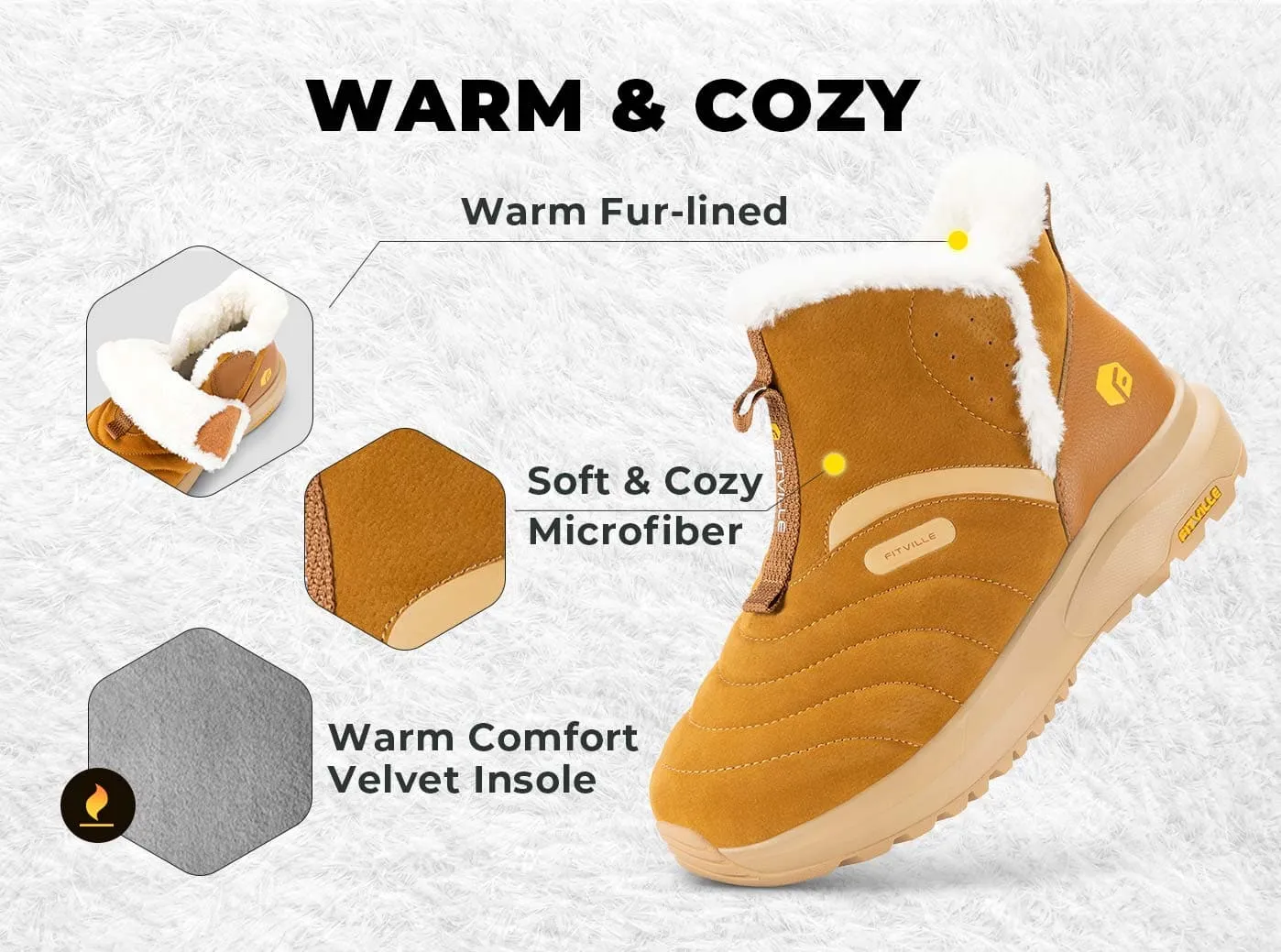 FitVille Women's CozyCore Winter Boots V4