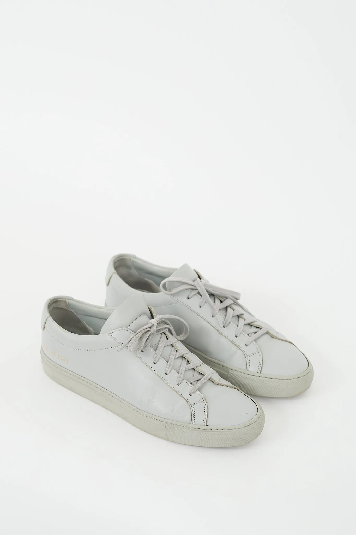Grey Leather Achilles Low Sneaker