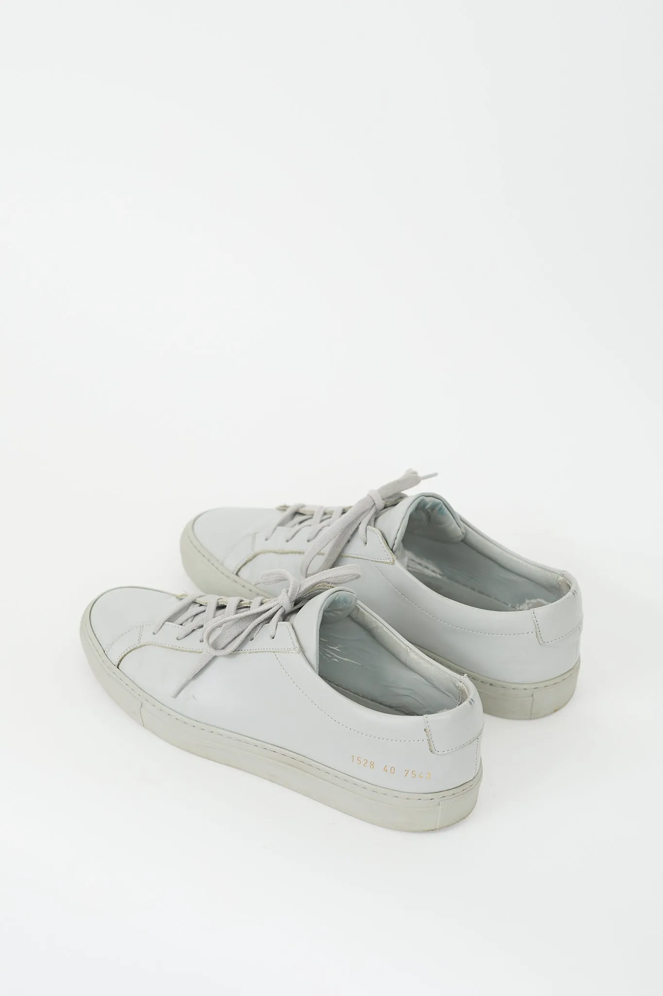 Grey Leather Achilles Low Sneaker
