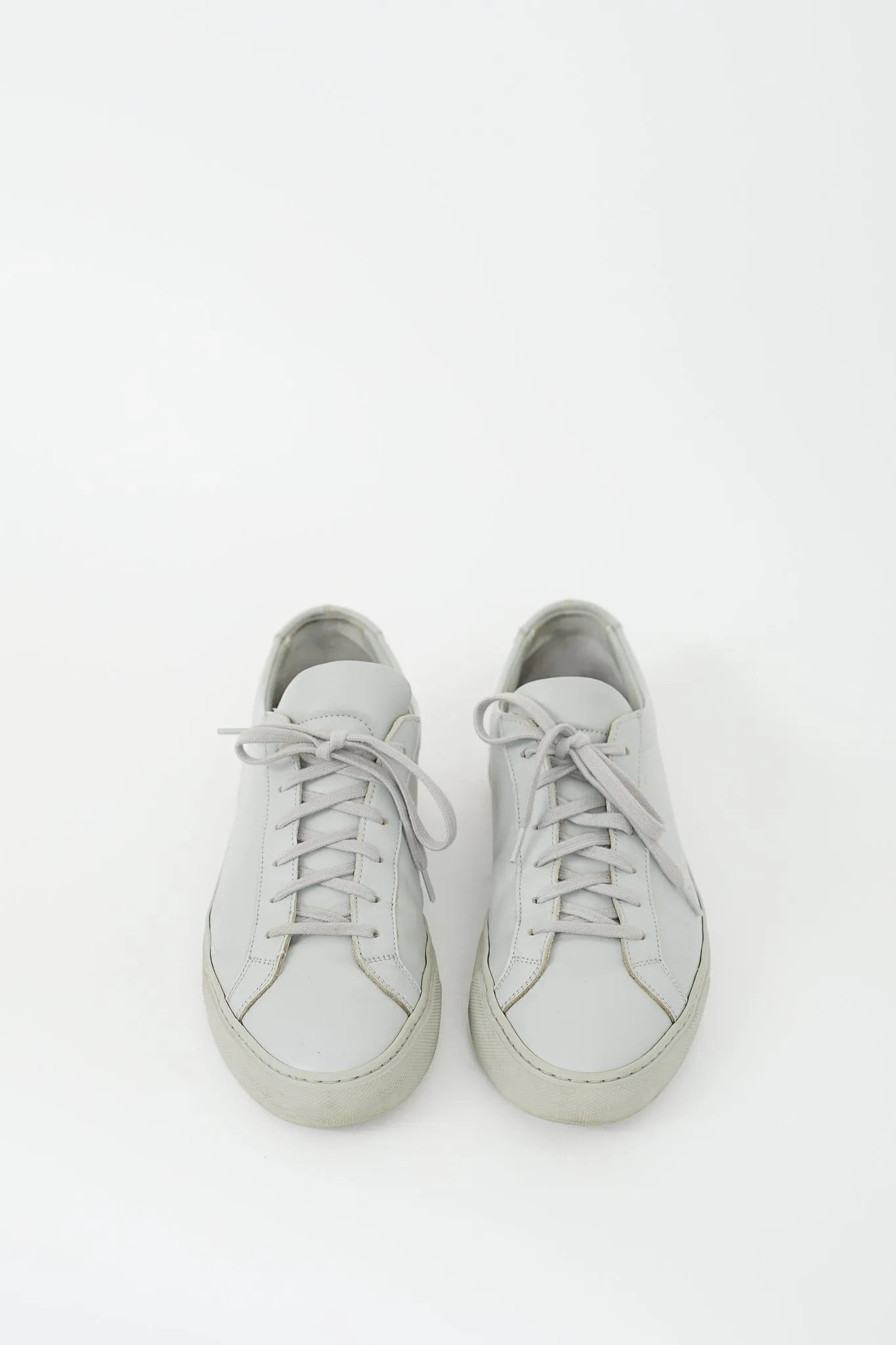 Grey Leather Achilles Low Sneaker