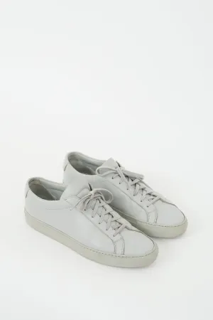 Grey Leather Achilles Low Sneaker