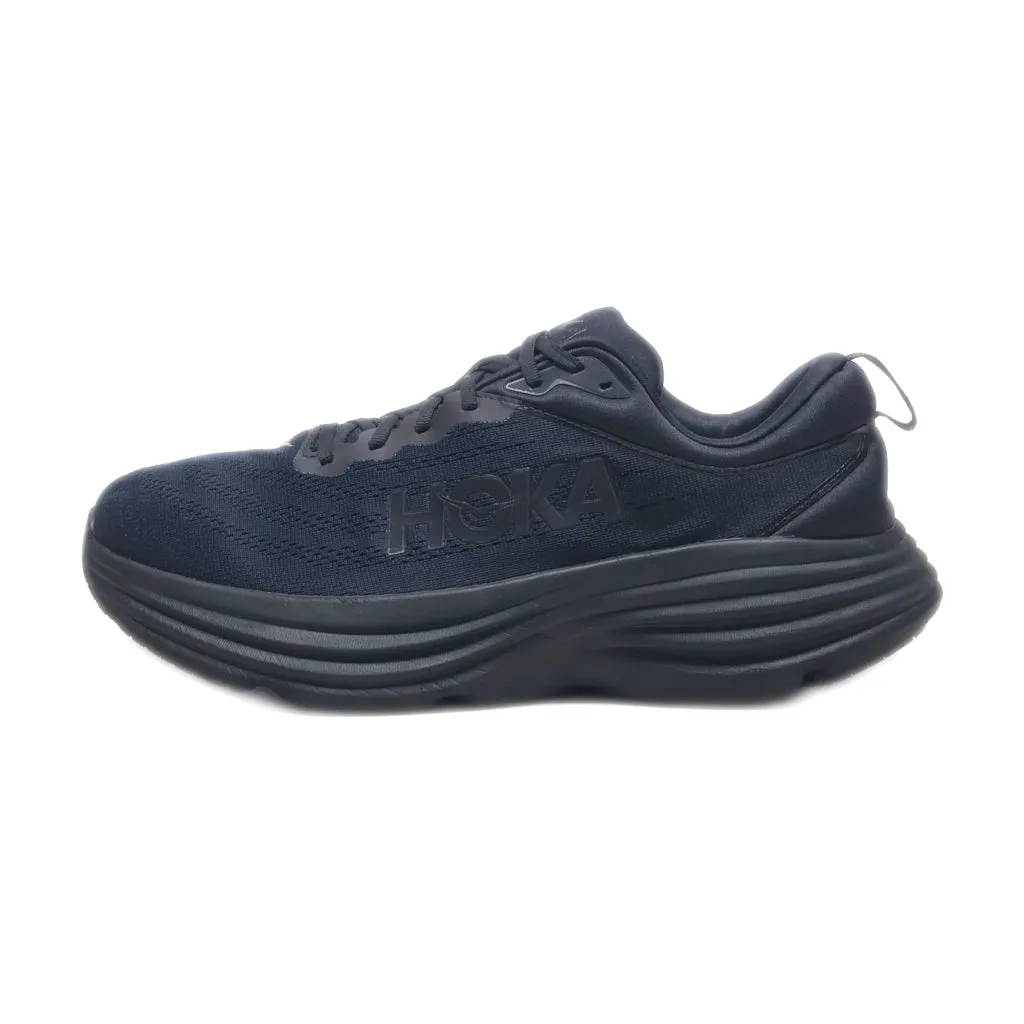 Hoka Bondi 8 Low-Top Sneakers Fabric Black Colour For Men