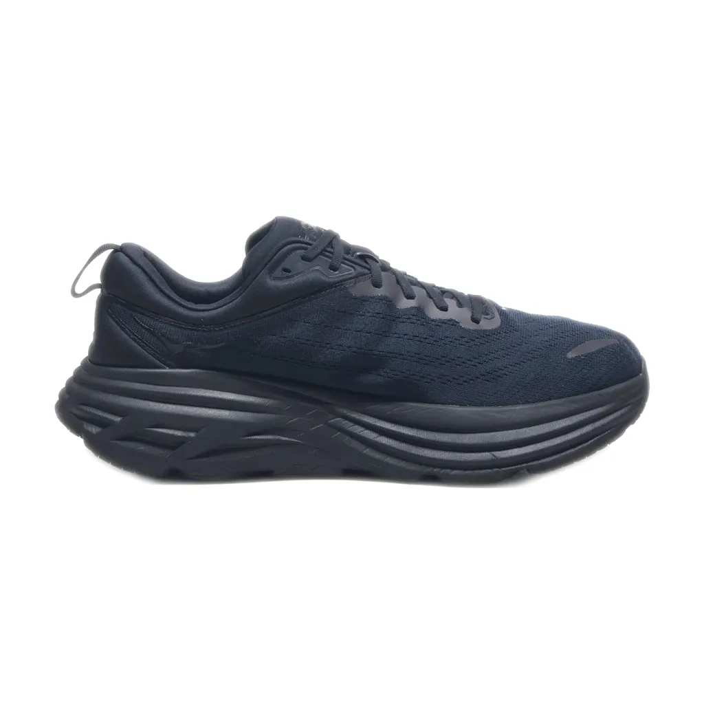 Hoka Bondi 8 Low-Top Sneakers Fabric Black Colour For Men