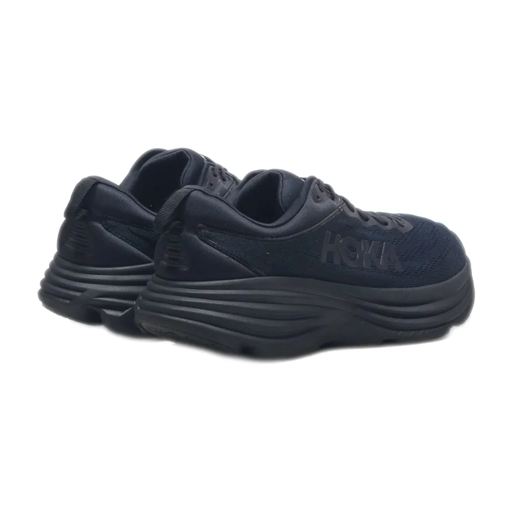 Hoka Bondi 8 Low-Top Sneakers Fabric Black Colour For Men
