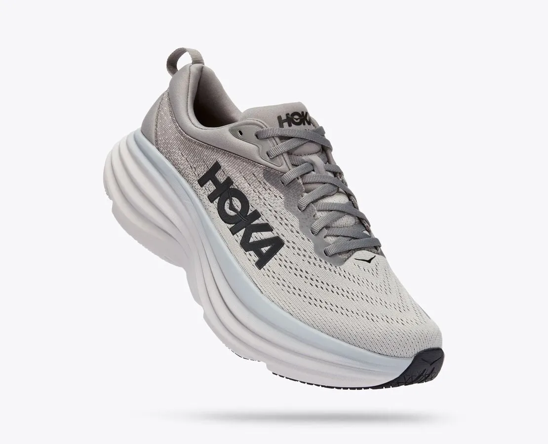 Hoka Mens Bondi 8 Wide- Sharkskin/Harbor Mist (1127953-SHMS)