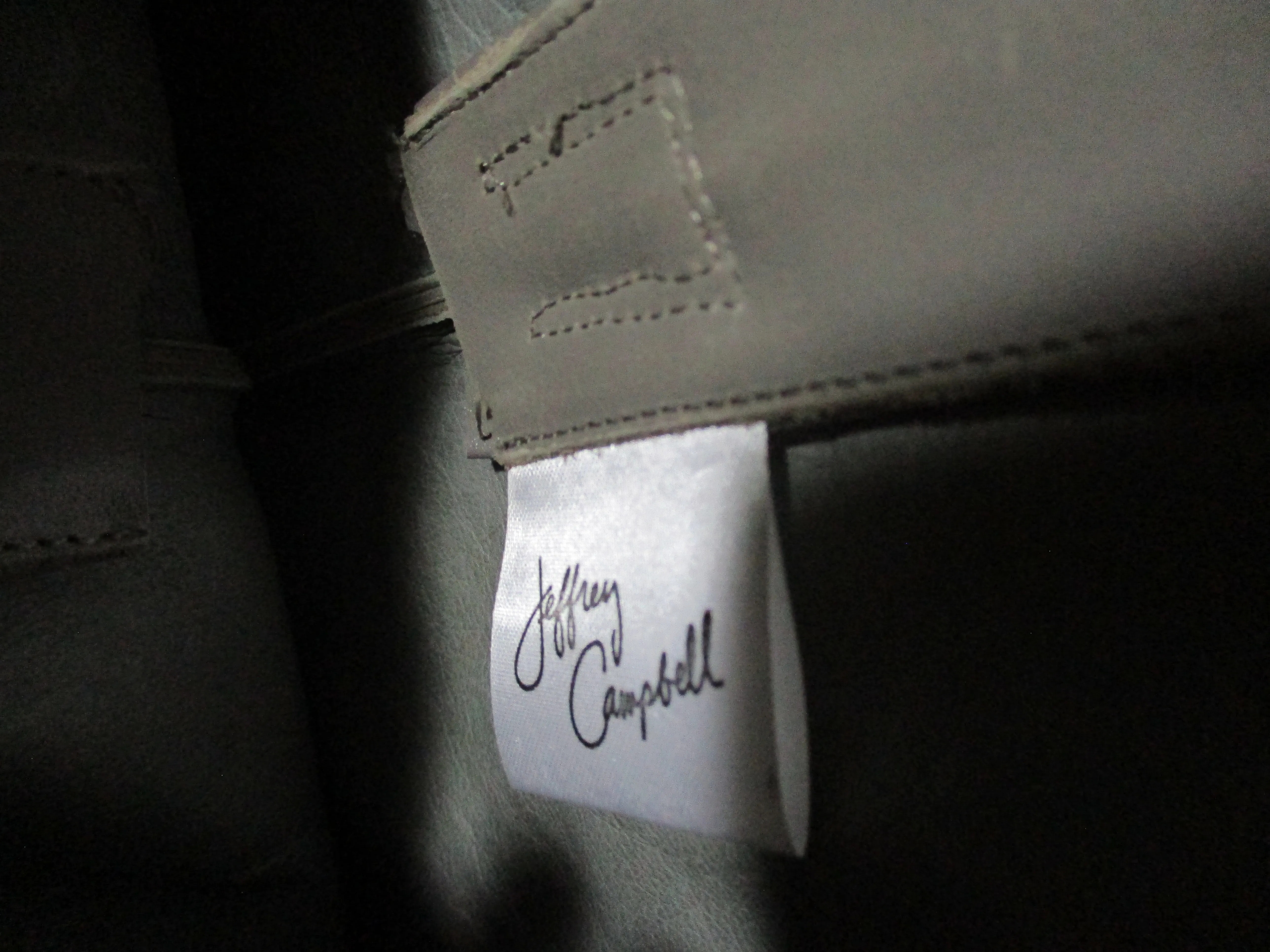 JEFFREY CAMPBELL Knee-High Cowboy Western Gringo Wedge Boot Leather 10 GRAY