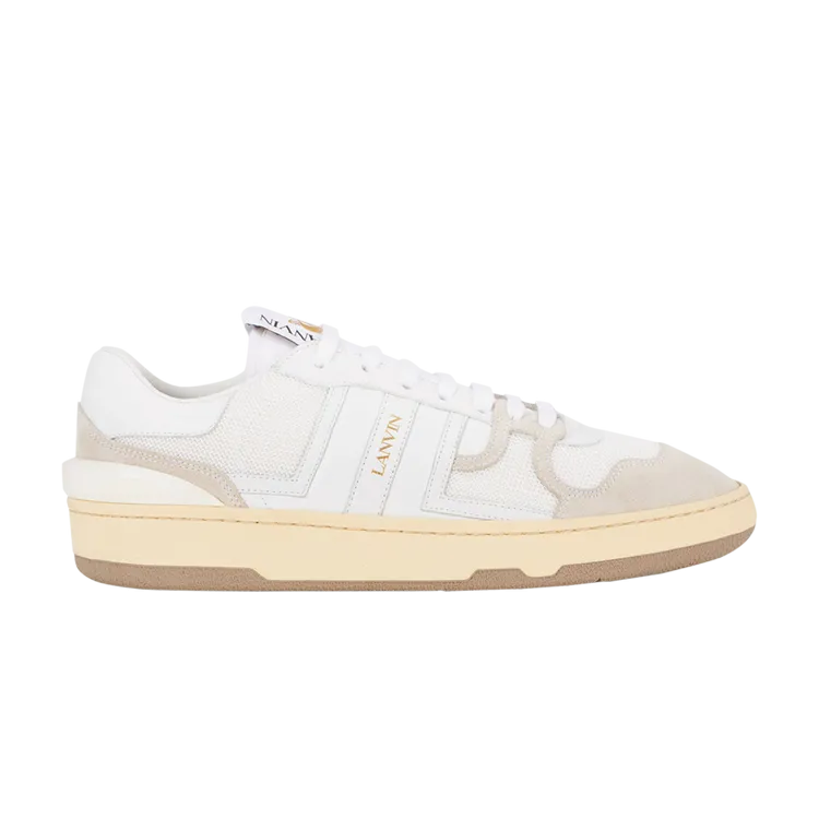 Lanvin Leather Clay Low 'White' sneakers, white