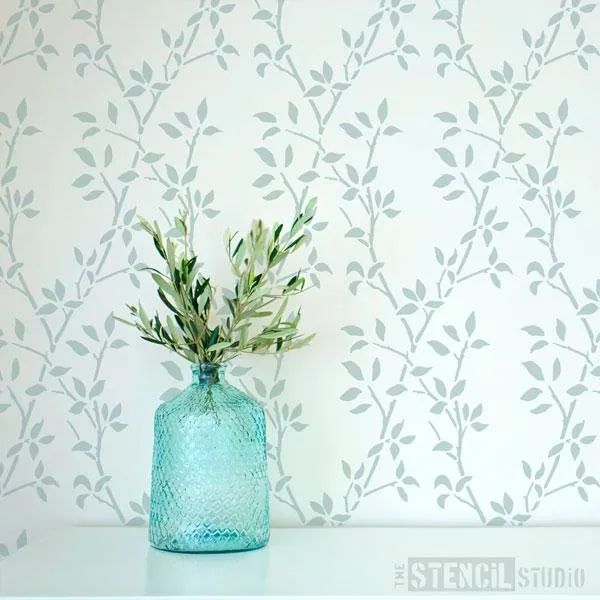 Leaf Trellis Repeat Pattern Stencil
