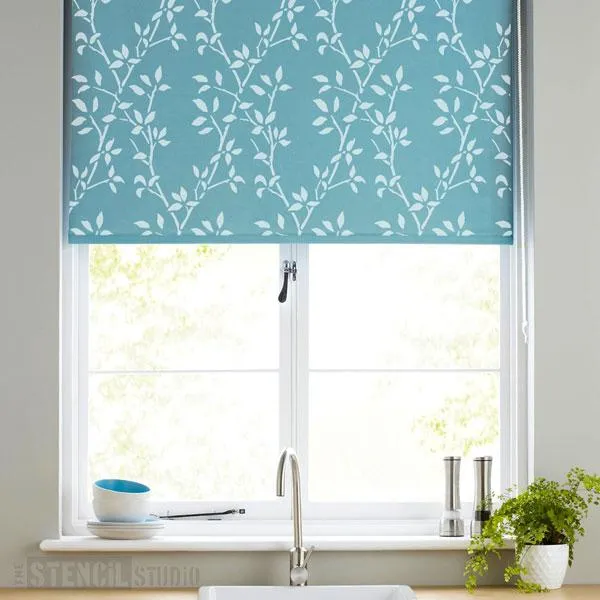 Leaf Trellis Repeat Pattern Stencil