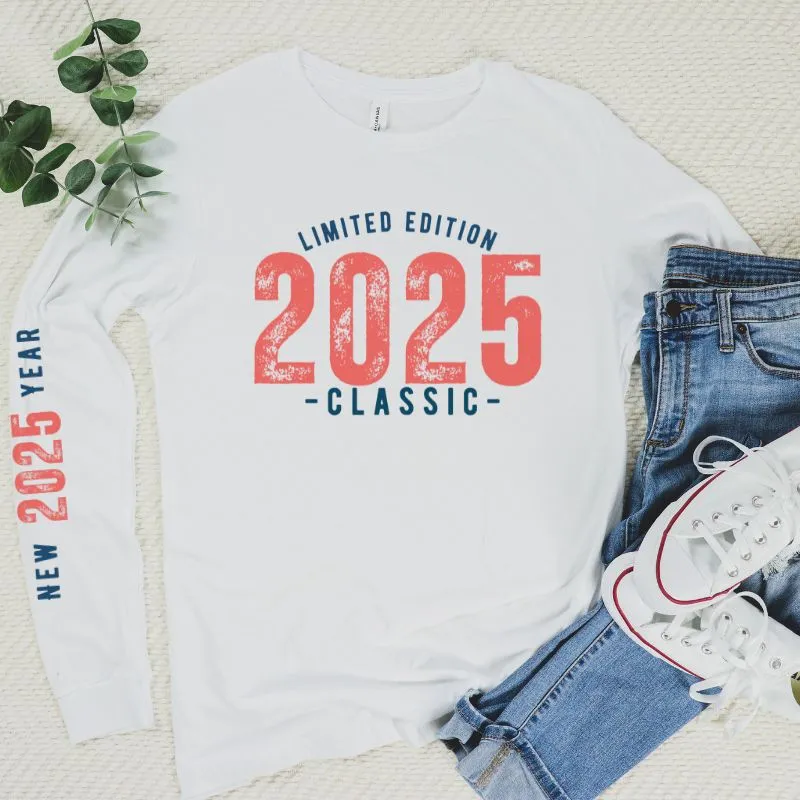 Limited Edition 2025 Classic new Year Long Sleeve Graphic Tee