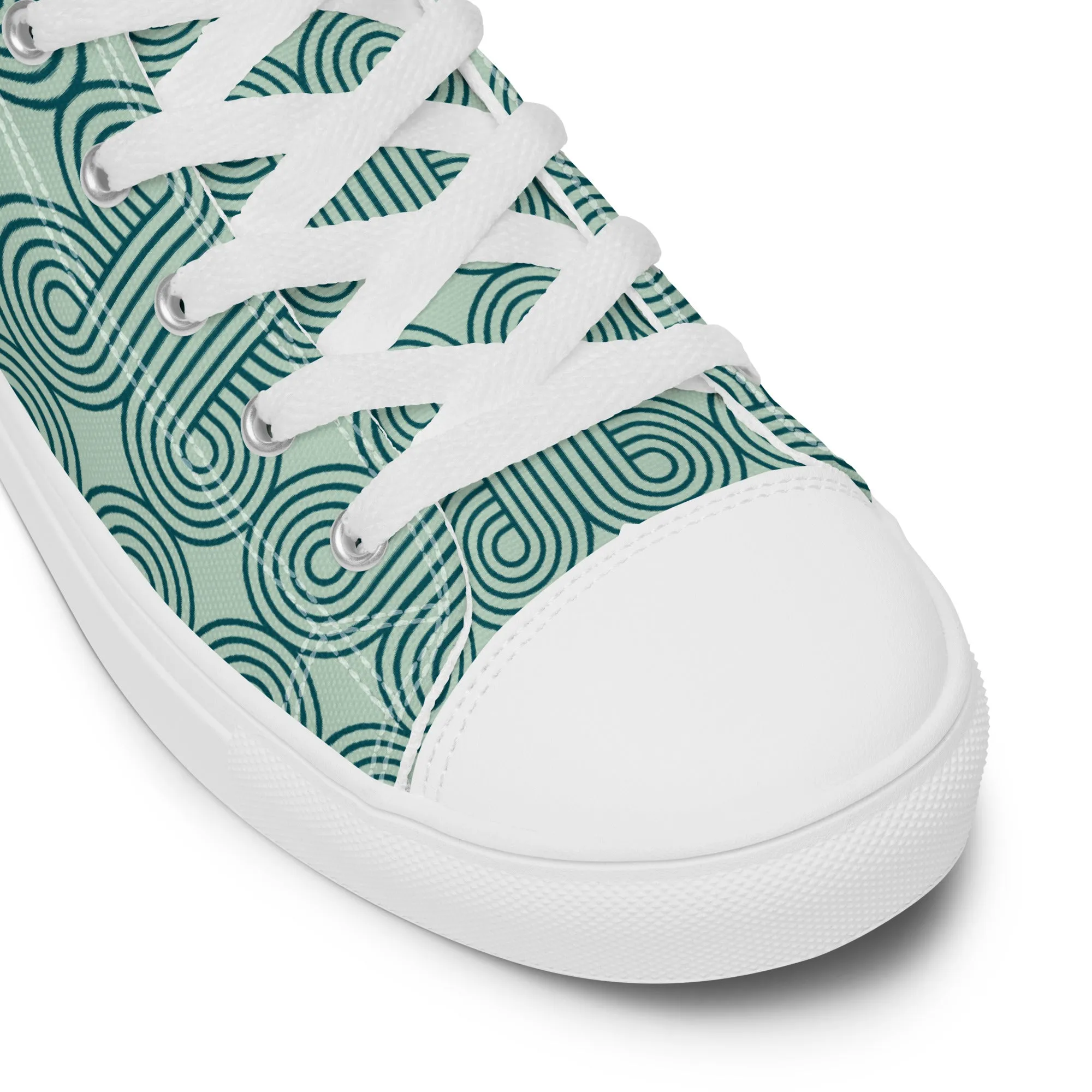 Men’s high top canvas sneaker with design pattern - Muhammad