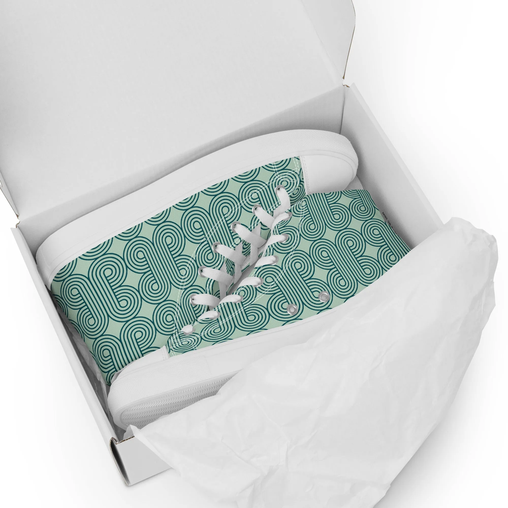 Men’s high top canvas sneaker with design pattern - Muhammad