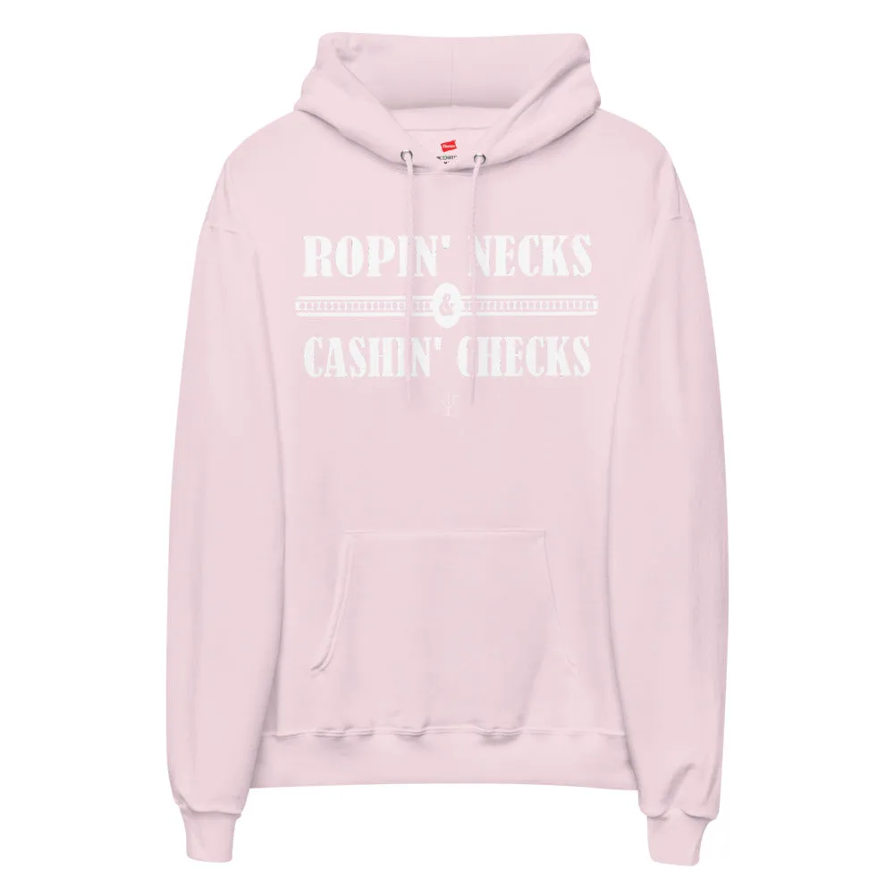 Ropin Necks and Cashin Checks Unisex fleece hoodie