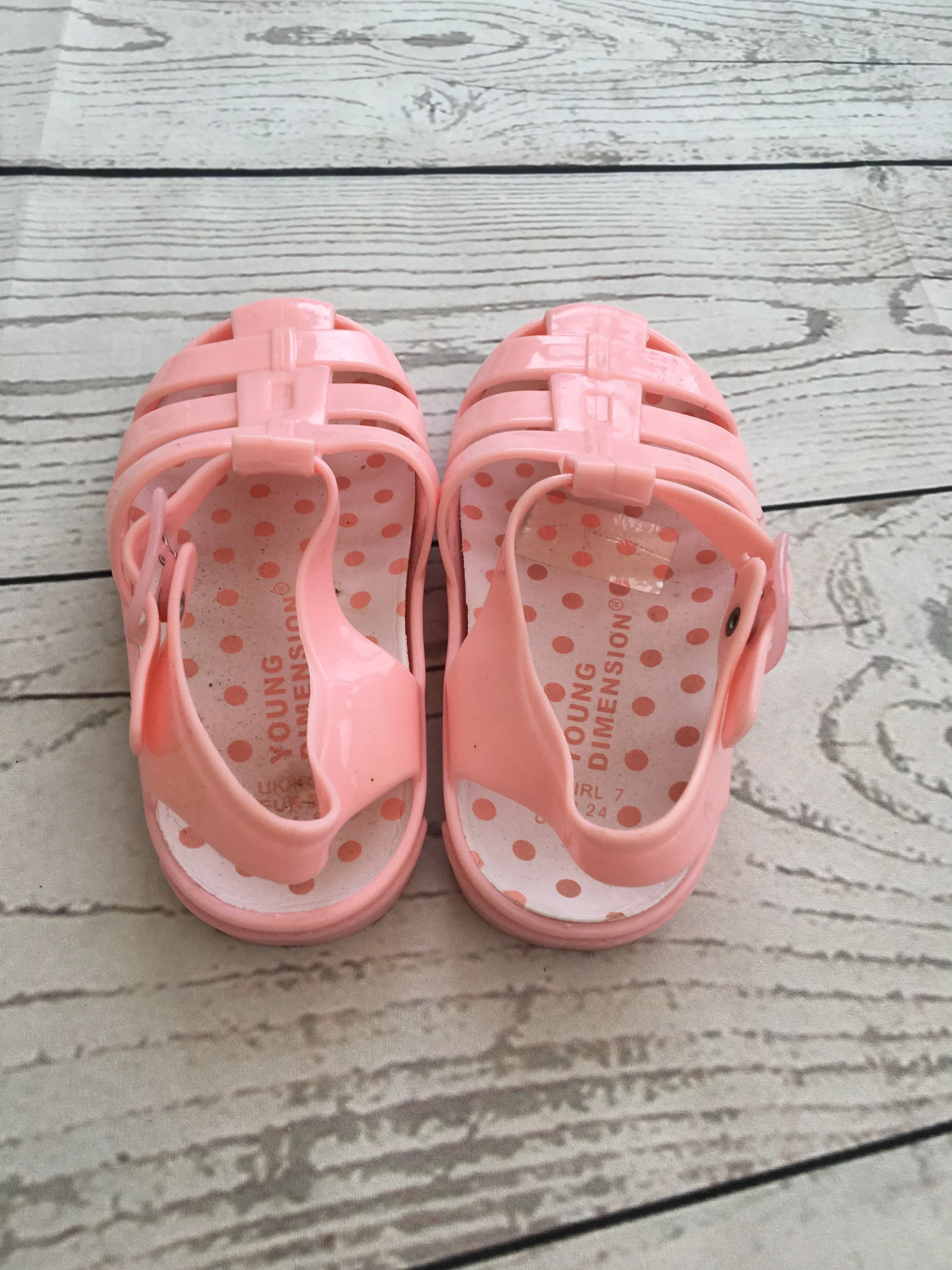 Size 7 Eur 24 Pink Jelly Shoes