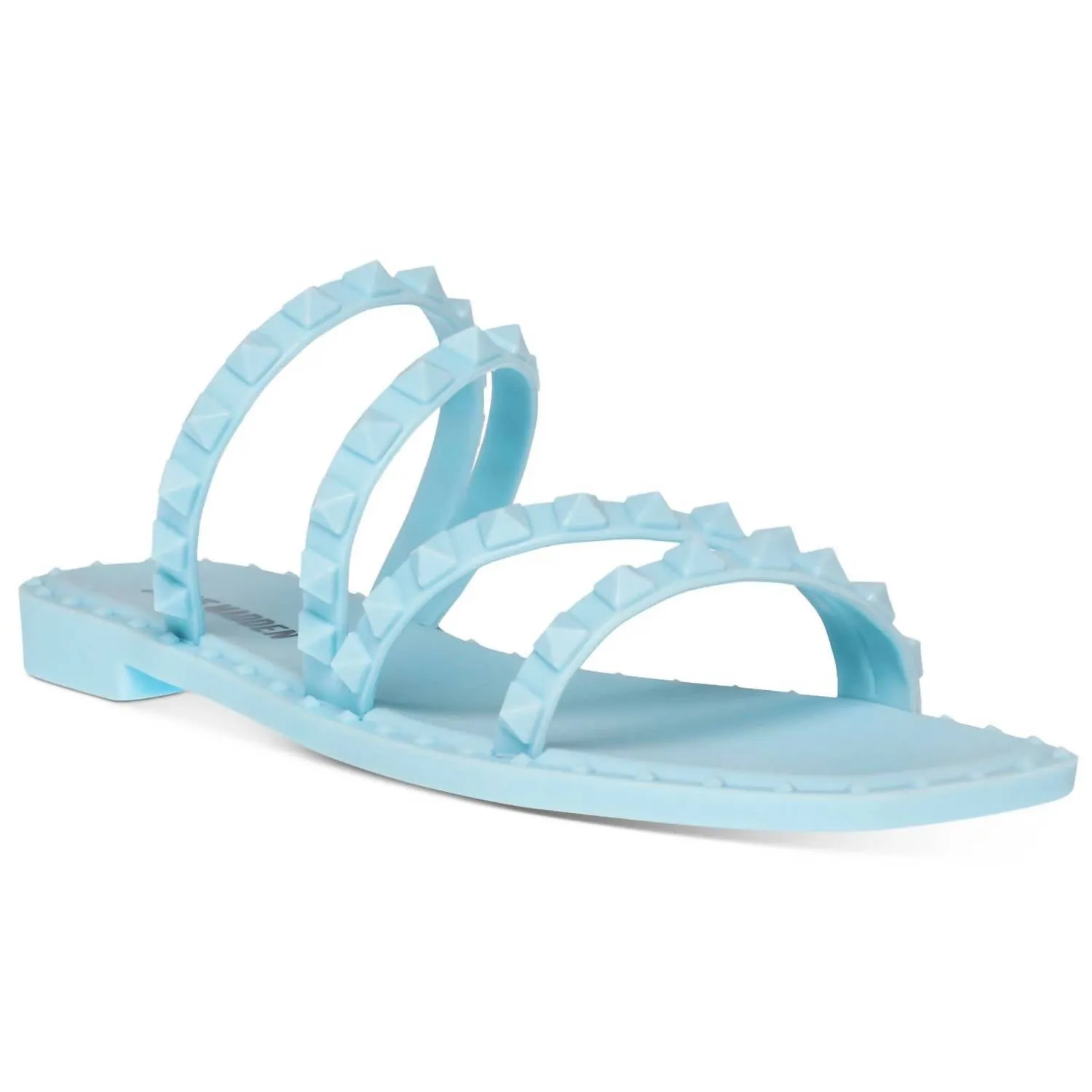 Skyler-J Studded Jelly Slide Sandals in Baby Blue