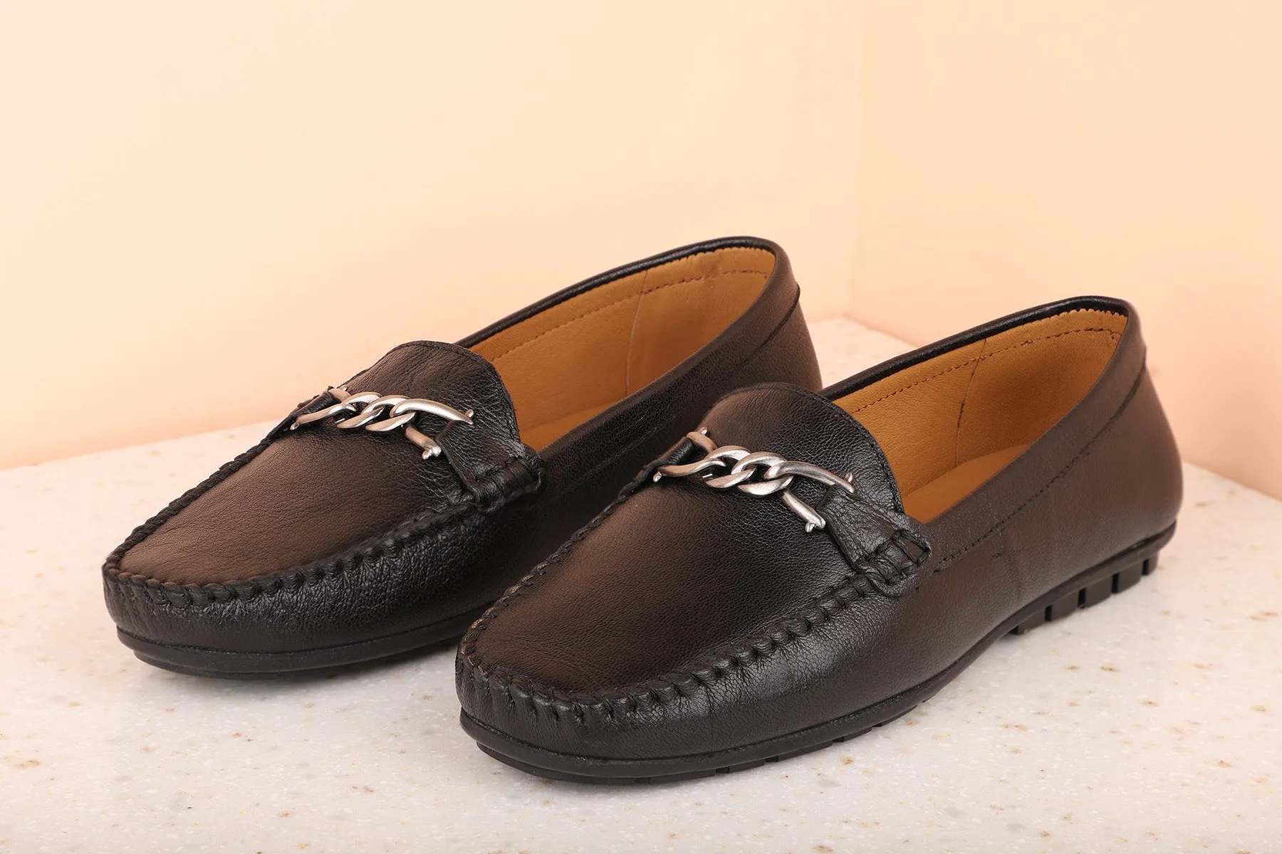 Women Black Solid Ballerinas
