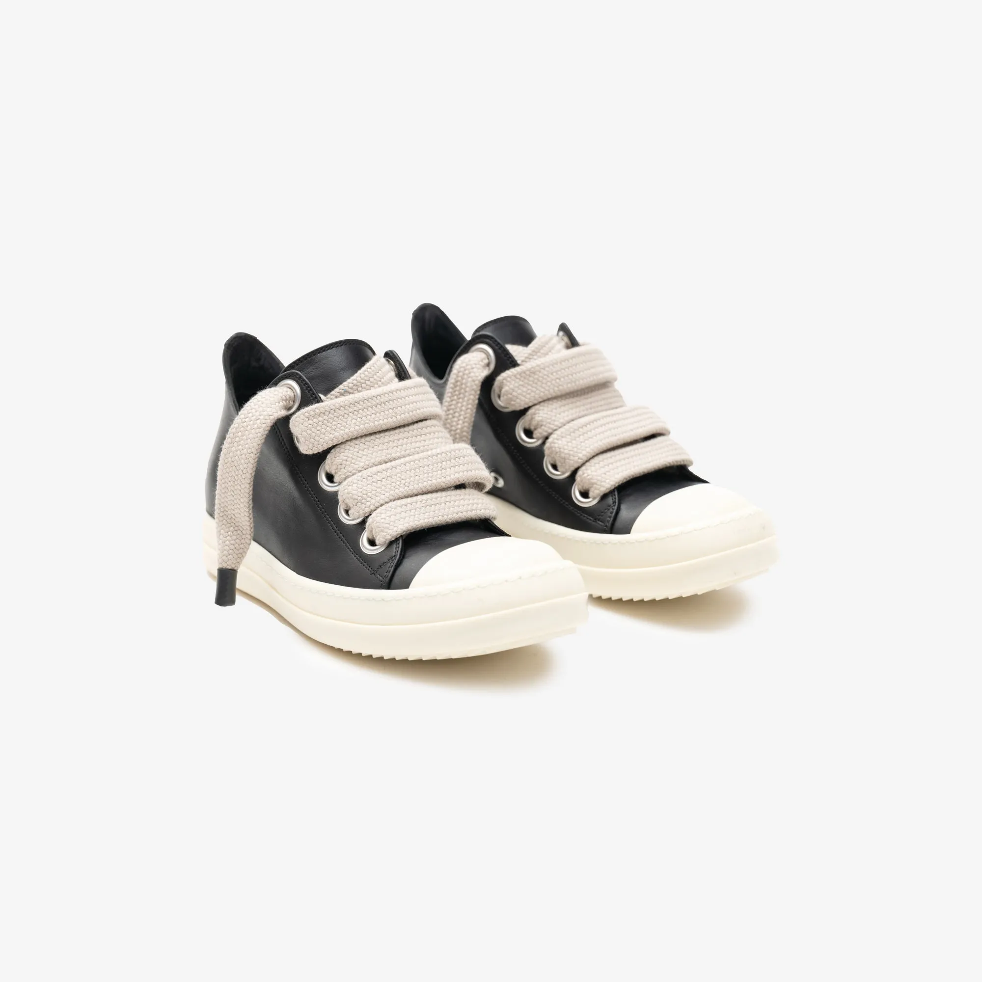 Womens Low-Top Jumbolace Leather Sneakers
