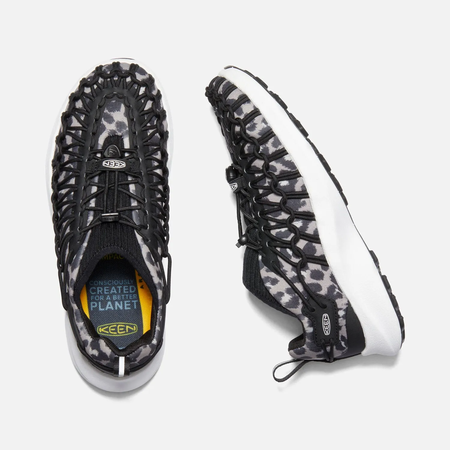 WOMEN'S UNEEK SNEAKER - ANIMAL PRINT/WHITE
