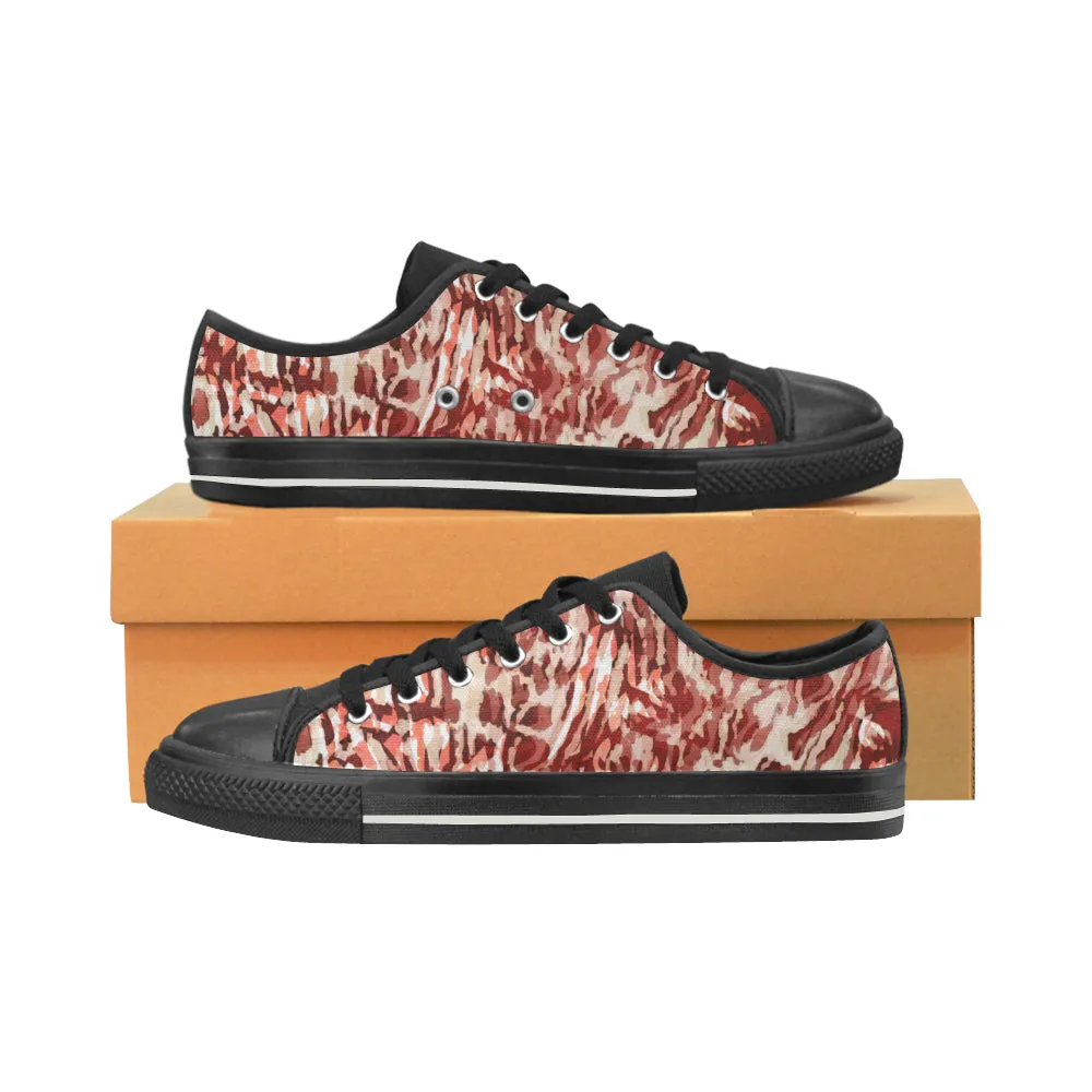 Women's Zebra Print Canvas Low Top Shoes